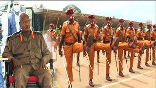 President Museveni enjoys Uganda Prisons marching at pass out ceremony of Cadets