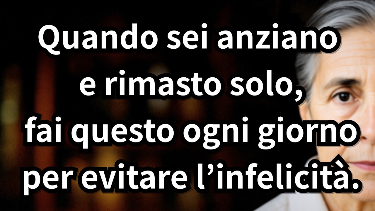 Quando sei anziano e solo, fai questo ogni giorno per restare felice ed evitare la solitudine