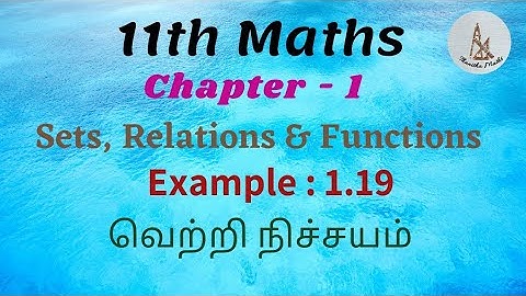 11th Maths, Example : 1.19