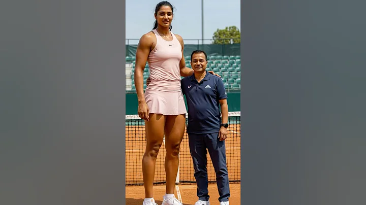World's tallest female tennis player😍#shorts#tallwoman #tallgirlfriend #tennis #tennisplayer