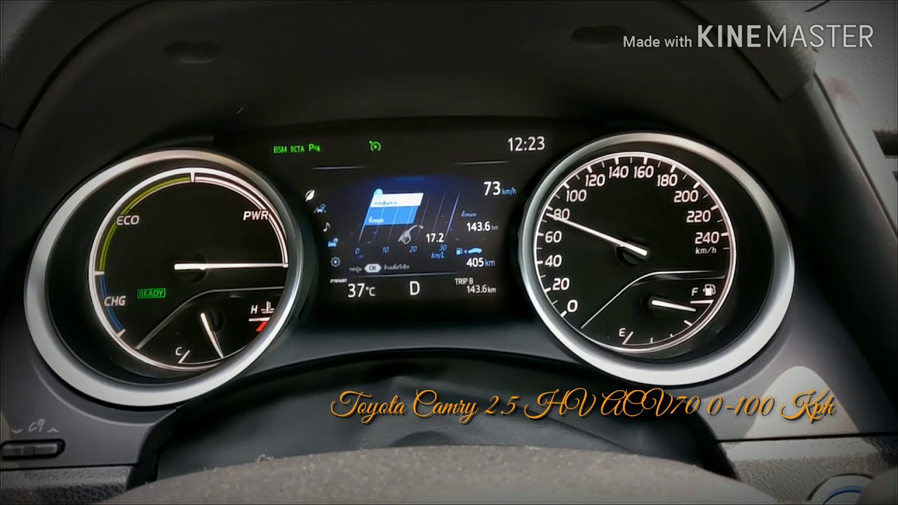 All New Toyota Camry 2 5 Hv 0 100 Kph Youtube