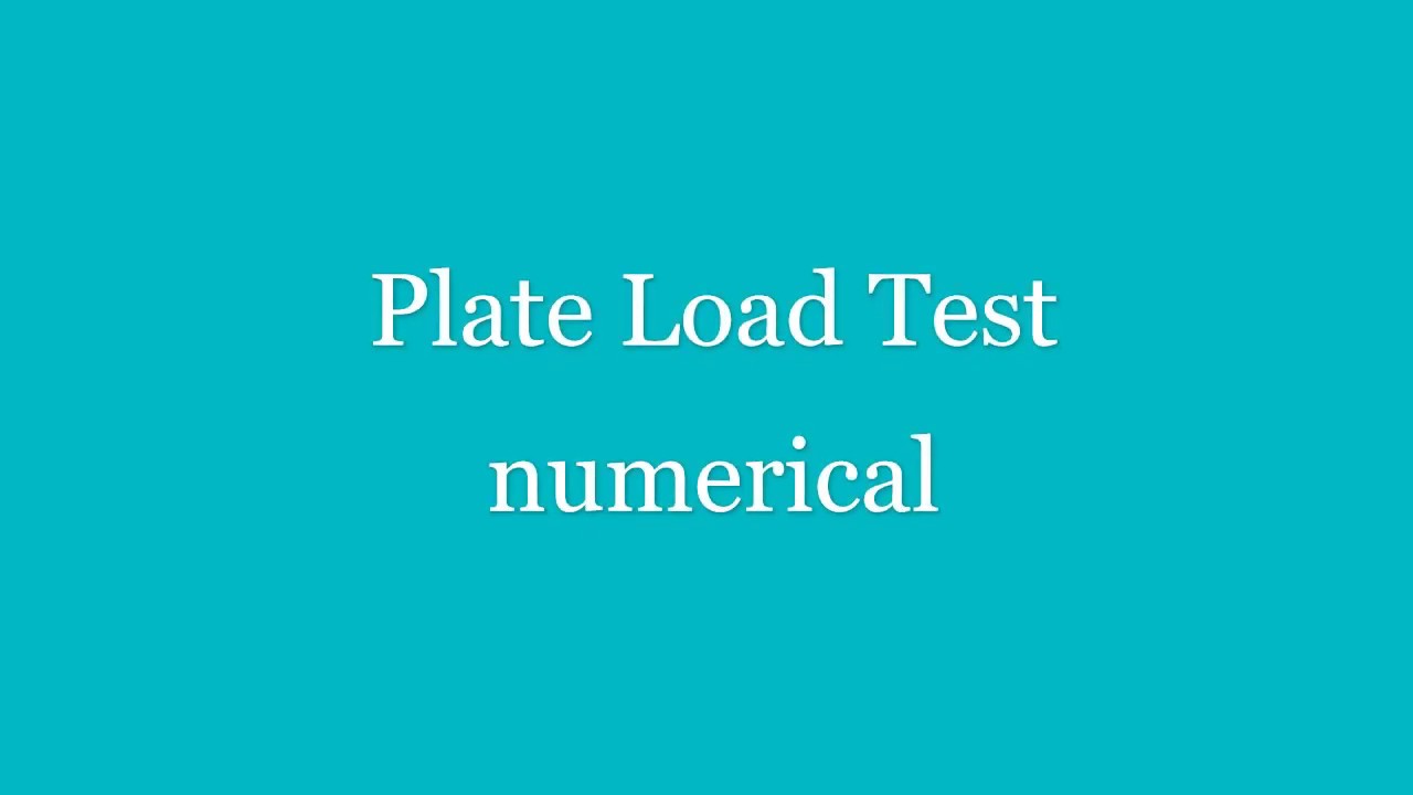 Plate Load Test Numerical - YouTube