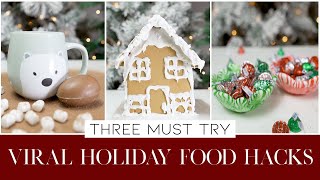 THREE VIRAL DIY Holiday Food Hacks | MUST TRY!