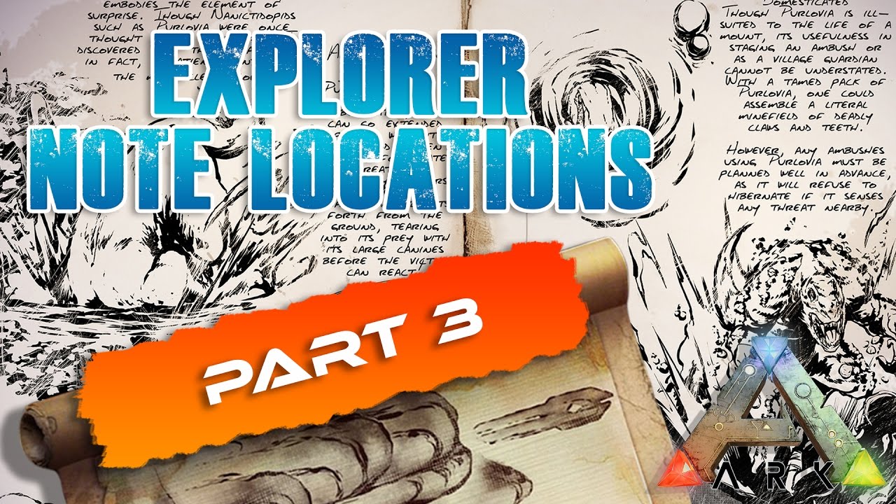 Explorer Note Locations Ark Survival Evolved Part 2 Youtube