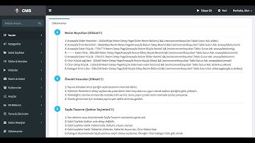 CMS İçerik Yönetim Paneli - Açık Kaynak Kodlu - Php - Codeigniter