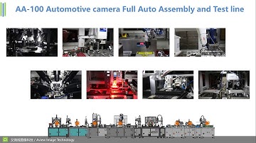 Aview Automotive Camera full assembly line, AA(Active alignment) process.