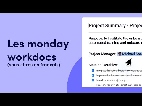 monday workdocs | Français (French)