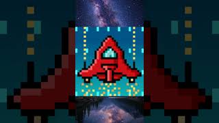 🛩️ 宇宙戦闘機 Space Fighter Shooting #pixelanimation  #pixelart  #8bit