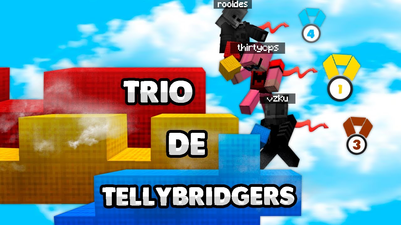 O melhor TRIO DE TELLY BRIDGERS do BEDWARS (MushMC)