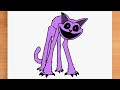 How to draw catnap poppy playtime 3 smiling critters new character