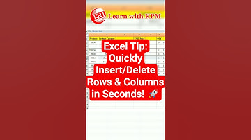 Excel Tip: Quickly Insert/Delete Rows & Columns in Seconds! 🚀 #shorts #excel #viral