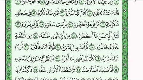 080 سورة عبس بصوت القارئ فارس عباد القرآن الكريم
