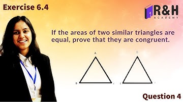 If the areas of two similar triangles are equal, prove that they are congruent