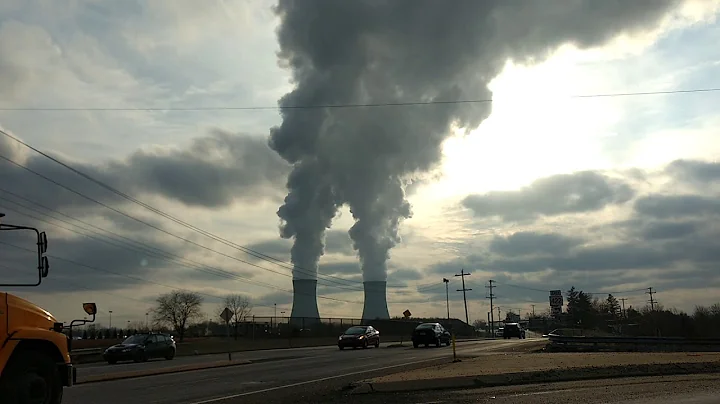 Huge Steam Clouds rising from Limerick Nuclear Power Plant Cooling Towers