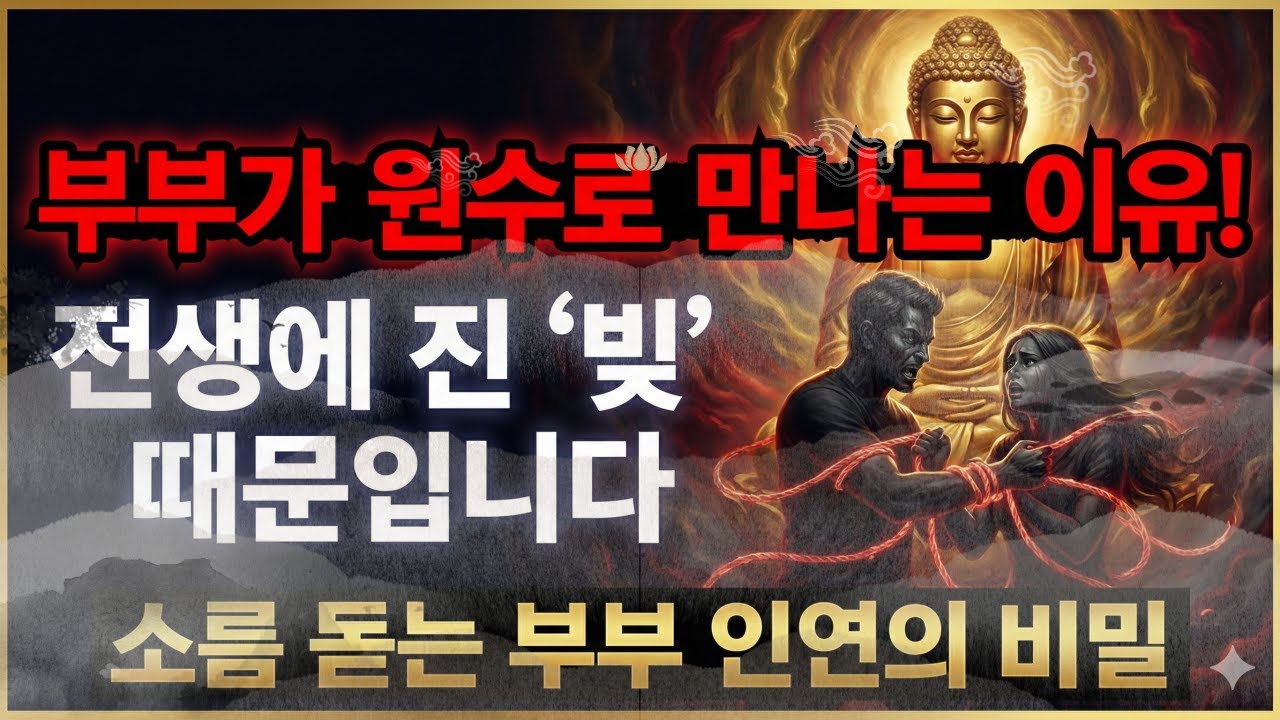 도대체 내가 무슨 죄를 지어서 저 인간을 만났을까" 가슴 치는 분들 꼭 보세요. 부부가 원수로 만나는 소름 돋는 이유 (전생의 비밀)