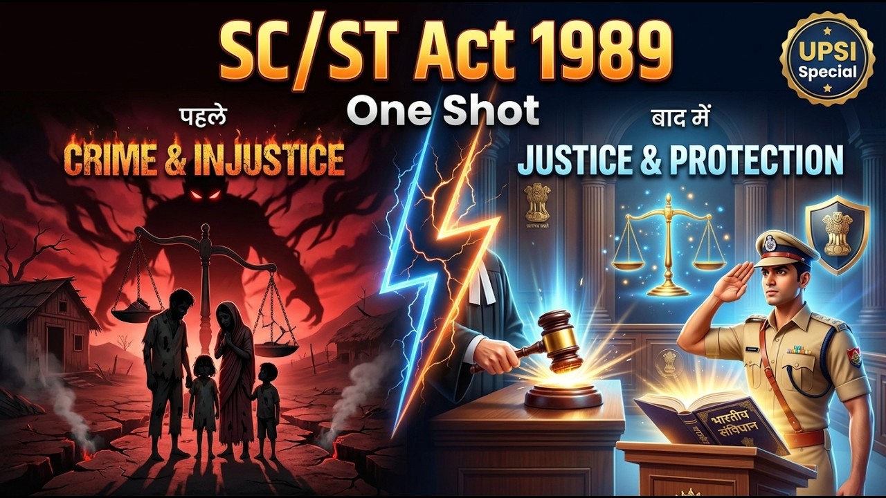 SC/ST Act 1989 One Shot | अनुसूचित जाति एवं जनजाति अत्याचार निवारण अधिनियम | UPSI Special