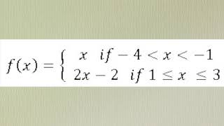 Domain & range of piecewise functions