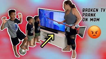 Epic Broken TV Prank On Mom 😱 😭 (MUST WATCH!!!)