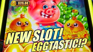 ★NEW SLOT!★ MR. CHUNKY (BACON RICHES) EGGTASTIC!? Slot Machine (AGS Gaming)