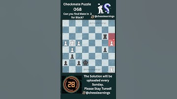 Puzzle 068 Mate in 3 #chesstraining #chess #tacticalbrilliance  #checkmate #chesschallenge