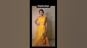 waterfall style dupatta draping part 7 | how to drape dupatta on lehenga #shorts #viral #dupatta
