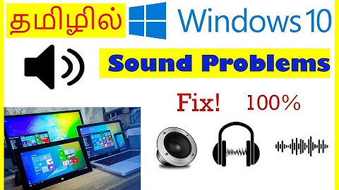 How to fix Sound or Audio problems in windows 10 tamil |VividTech
