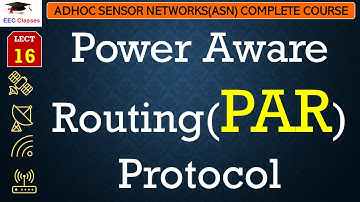 L16: Power Aware Routing(PAR) Protocol | Adhoc Network Routing Protocol | ASN Lectures in Hindi