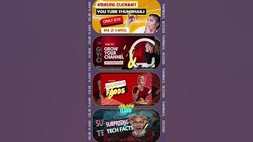 YouTube Clickbait Thumbnail Designs in 2 Hours #colorclause #shorts #youtubeshorts