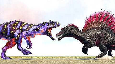 ALPHA INDOMINUS REX (TLC) vs. EXTINCTION CORE ALPHAS | ARK Dino Battle 🦎