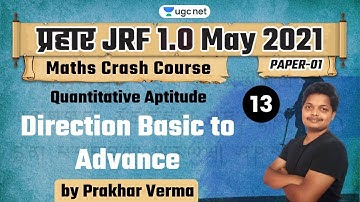 12:00 PM - JRF 1.0 May 2021 | Maths by Prakhar Verma | Direction Basic to Advance