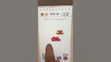 Brain Test Level 122 Which car is the slowest?