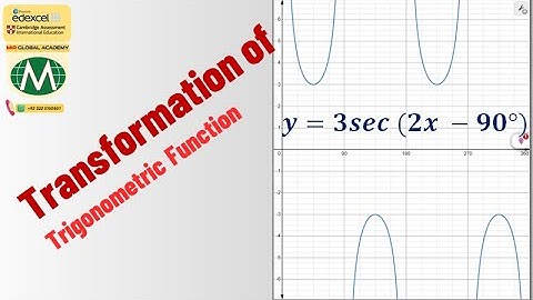 Transformation of Trigonometric Function y = 3 sec (2x - 90)