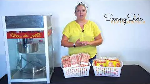 How to use our commercial popcorn machine - Sunny Side Party Rentals