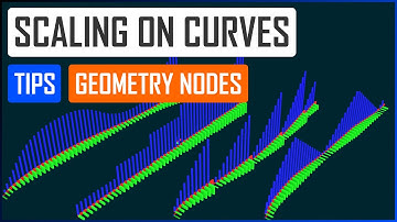 Scaling tips on curves in Geometry nodes - Blender tutorial ENG - 2/3 videos