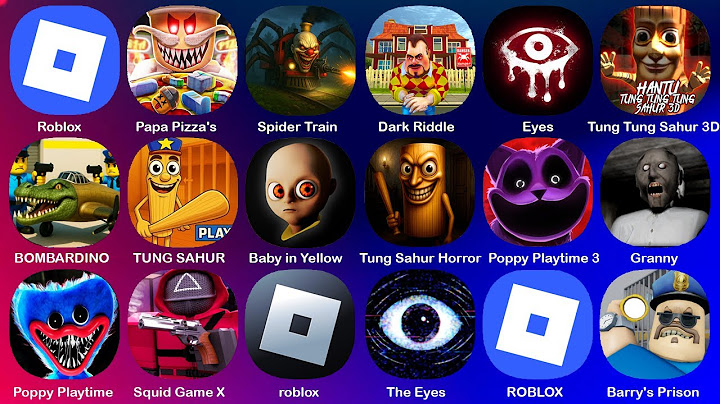 Roblox, Papa Pizza's Pizzeria!, Hantu Tung Tung Tung Sahur 3D, Horror Spider Train, Baby in Yellow