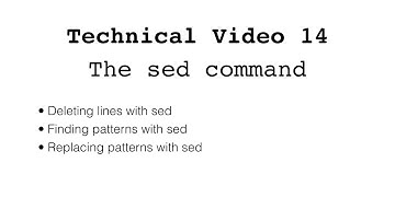 4-1 The sed command