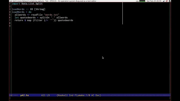 Project Euler Problem 42 - Live Coding solution in Haskell