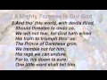 A Mighty Fortress Is Our God (Baptist Hymnal #8)