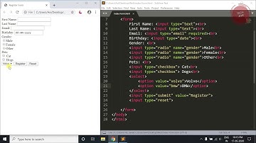 HTML Form 2 | Select Tag | Option Tag | Web Development