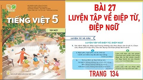 TIẾNG VIỆT LỚP 5 TẬP 1: BÀI 27: LUYỆN TẬP VỀ ĐIỆP TỪ, ĐIỆP NGỮ SÁCH KẾT NỐI MỚI NHẤT