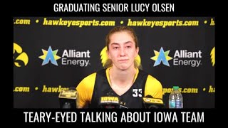 Hawkeye Lucy Olsen Emotional Overr Final Home Game #hawkeyes