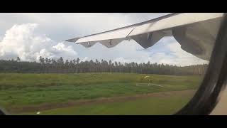 PNG Air ATR landing at Tokua Airport, Papua New Guinea