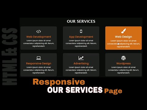Create Responsive OUR SERVICES Page || Used of HTML AND CSS ...