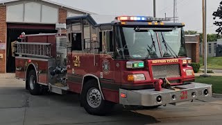 Hoffman Estates Fire Dept Engine 21 reserve And Ambulance 21 Responding