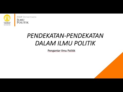 Video: Apa yang dimaksud dengan pendekatan interdisipliner dalam ilmu politik?