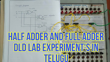 How To Do Half Adder And Full Adder Experiment