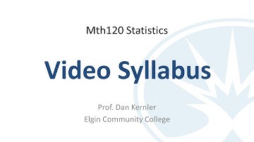 Mth120 Video Syllabus