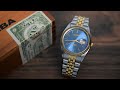 Unboxing vintage Citizen Eagle 7 watch | Twotone | Datejust | Fluted bezel | Jubilee | Blue dial