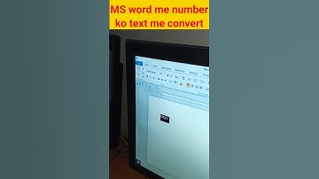 MS word me number ko text me  convert karna #shorts