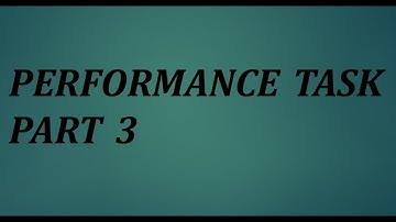 Performance Task Part 1      B1 LEVEL